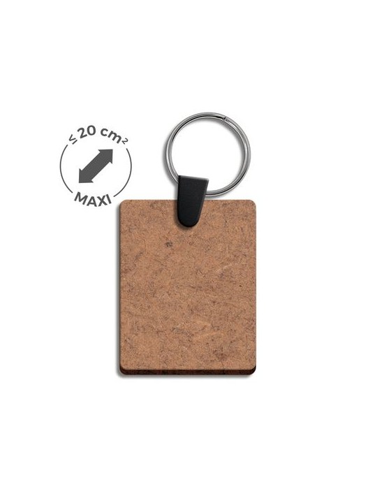 Porte-clé personnalisé en MDF épaisseur 3 mm, format maxi 20 cm² - objet publicitaire personnalisable avec votre logo