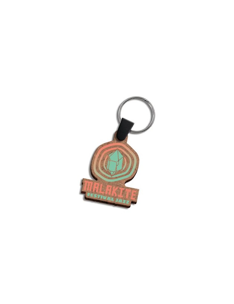 Porte-clé personnalisé en MDF épaisseur 3 mm, format maxi 20 cm² - objet publicitaire cadeau entreprise pas cher