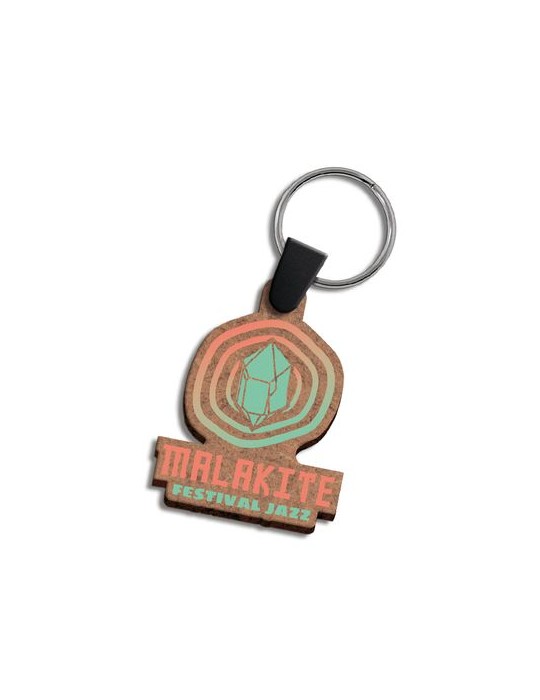 Porte-clé personnalisé en MDF épaisseur 3 mm, format maxi 20 cm² - objet publicitaire cadeau entreprise pas cher