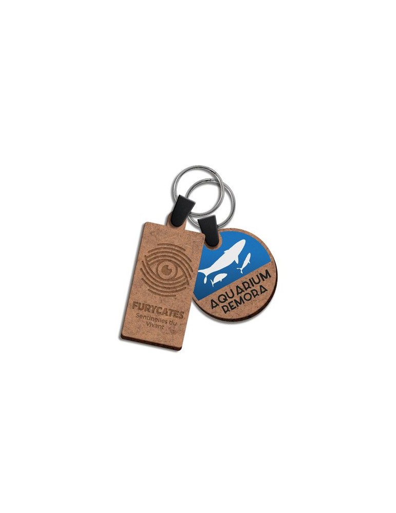 Porte-clé personnalisé en MDF épaisseur 3 mm, format maxi 20 cm² - objet publicitaire impression haute définition