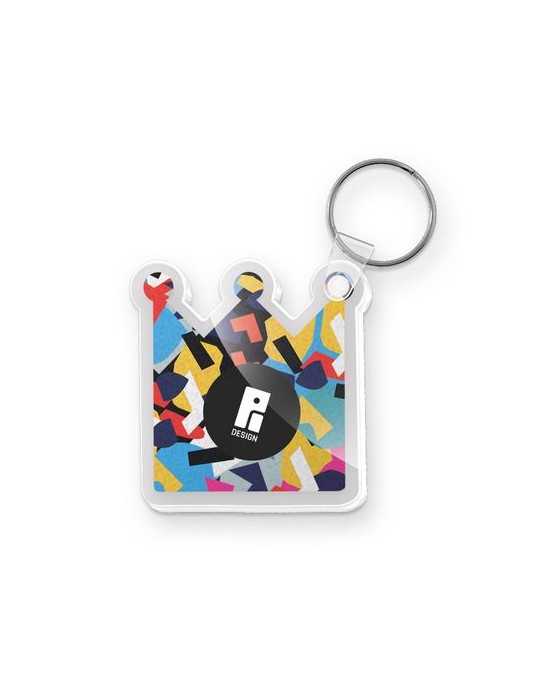 Porte-clé personnalisé en PMMA épaisseur 3mm, dimensions entre 20 cm² et maximum 40 cm² - objet publicitaire cadeau entreprise p