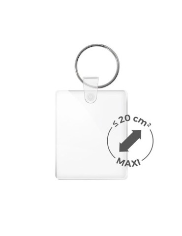 Porte clé publicitaire personnalisé en PMMA épaisseur 3mm, taille maxi 20 cm² 2