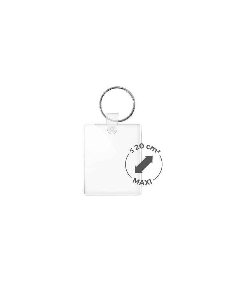 Porte clé publicitaire personnalisé en PMMA épaisseur 3mm, taille maxi 20 cm² livraison express 24h 48h
