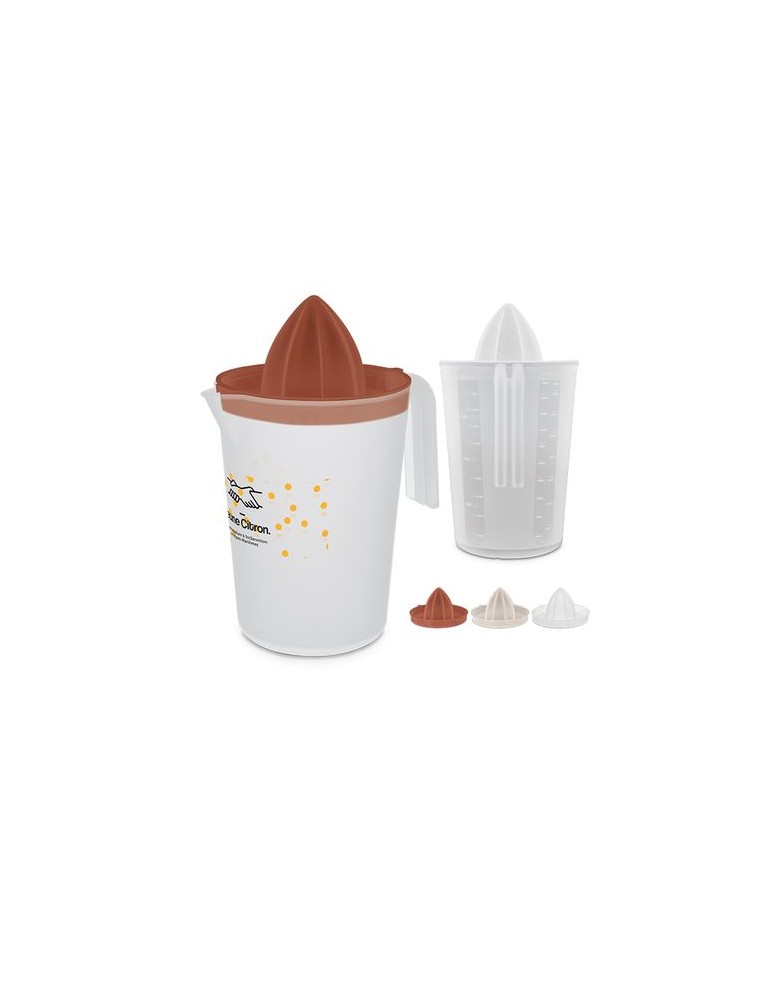 Set pichet pot 110 cl ras bord avec presse-agrumes - objet publicitaire