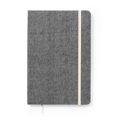 Bloc Notes Éco-responsable Personnalisé pas cher - Chancy Matières : coton recyclé Couleurs : naturel marquage laser ultra préci