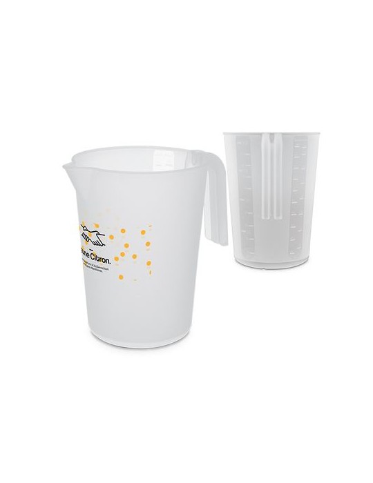 Pichet, pot, en polypropylène (PP) 110 cl ras bord - objet publicitaire