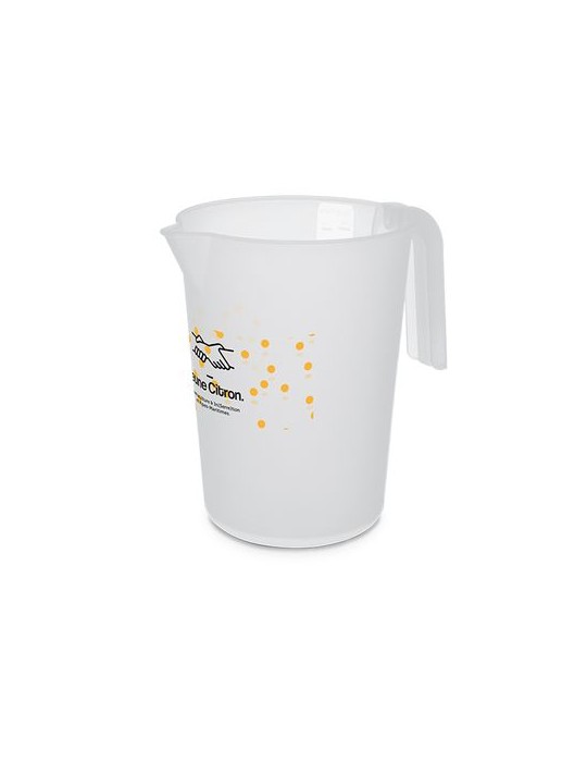 Pichet, pot, en polypropylène (PP) 110 cl ras bord - objet publicitaire