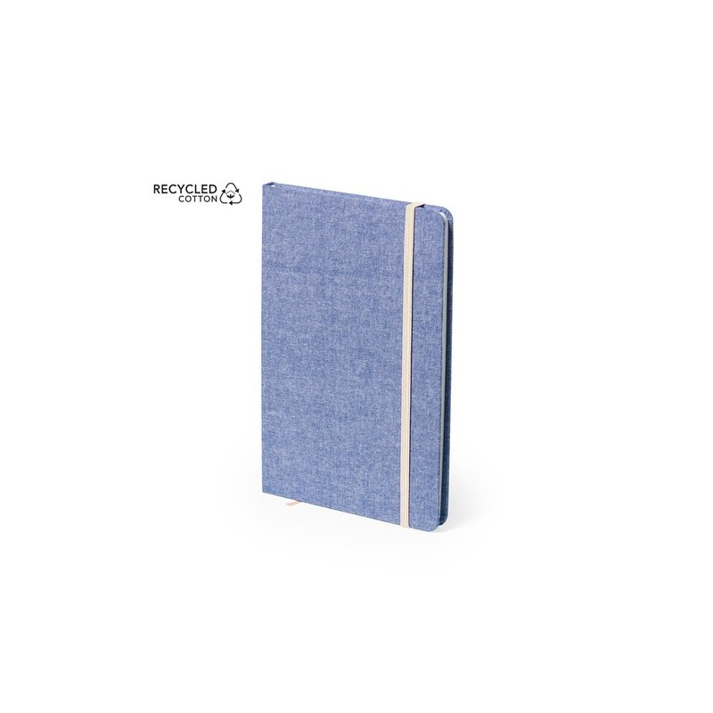Bloc Notes Éco-responsable Personnalisé pas cher - Chancy Matières : coton recyclé Couleurs : rouge marquage laser ultra précis