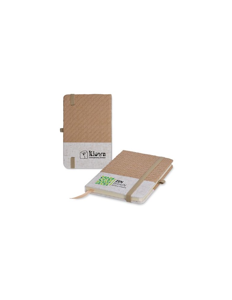Carnet de poche  à couverture en coton et fibres de bambou - objet publicitaire cadeau entreprise pas cher