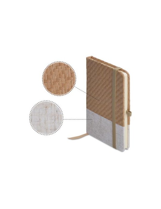 Carnet de poche couverture coton et fibres de bambou - objet publicitaire