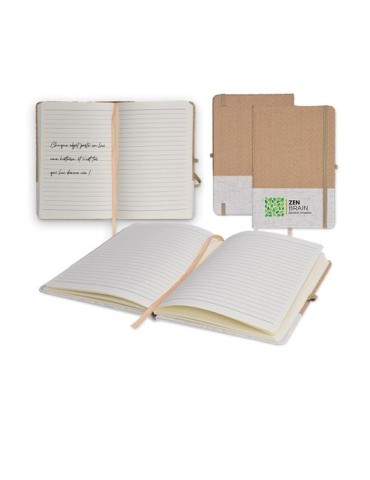 Carnet A5 couverture coton et fibres de bambou - objet publicitaire