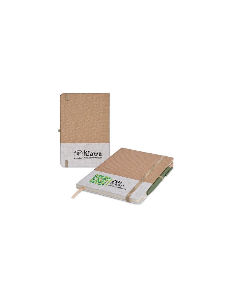 Carnet A5  en coton et fibres de bambou - CARNET cadeau entreprise pas cher