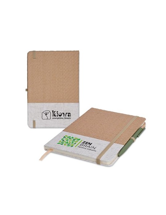 Carnet A5  en coton et fibres de bambou - CARNET cadeau entreprise pas cher