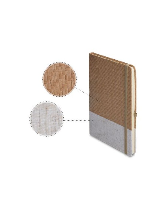 Carnet A5 couverture coton et fibres de bambou - objet publicitaire