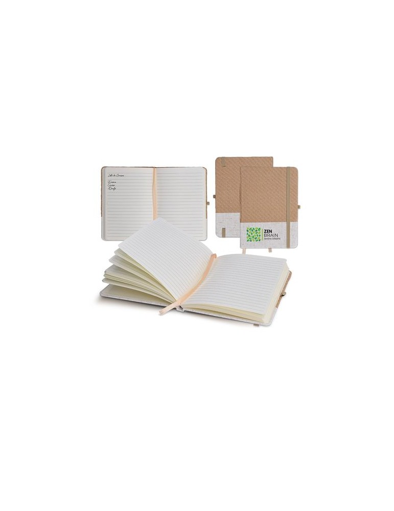 Carnet B6  en coton et fibres de bambou - objet publicitaire CARNET