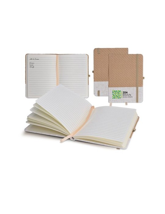 Carnet B6  en coton et fibres de bambou - objet publicitaire CARNET