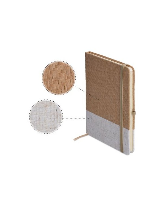 Carnet B6 couverture coton et fibres de bambou - objet publicitaire