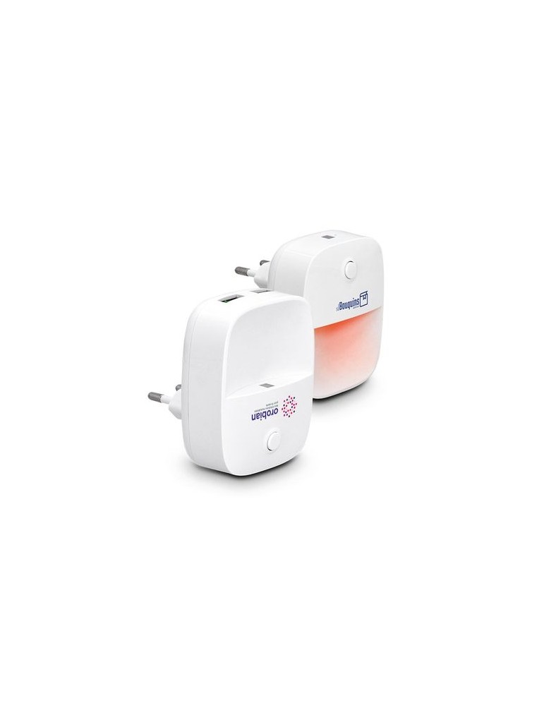 Lampe veilleuse automatique  avec chargeur 2 USB - LAMPE personnalisable avec votre logo