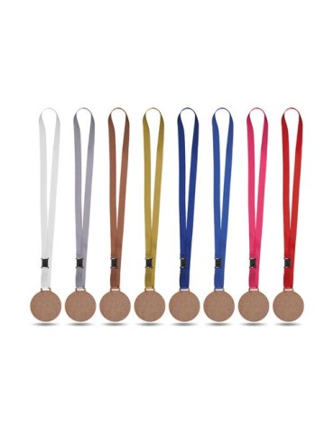 Médaille MDF personnalisée épaisseur 3 mm, dimensions entre 30 et maxi 80 cm² avec cordon satin - objet publicitaire 2