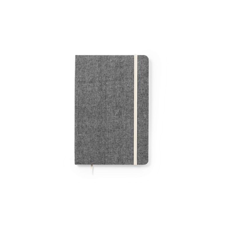 Bloc Notes Éco-responsable Personnalisé pas cher - Chancy Matières : coton recyclé Couleurs : bleu cadeau collaborateur premium