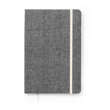 Bloc Notes Éco-responsable Personnalisé pas cher - Chancy Matières : coton recyclé Couleurs : bleu cadeau collaborateur premium