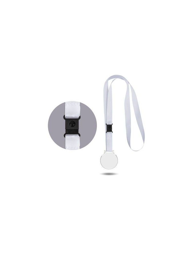 Médaille plastique (PMMA) ép 3 mm et maxi 30 cm² avec cordon satin - objet publicitaire