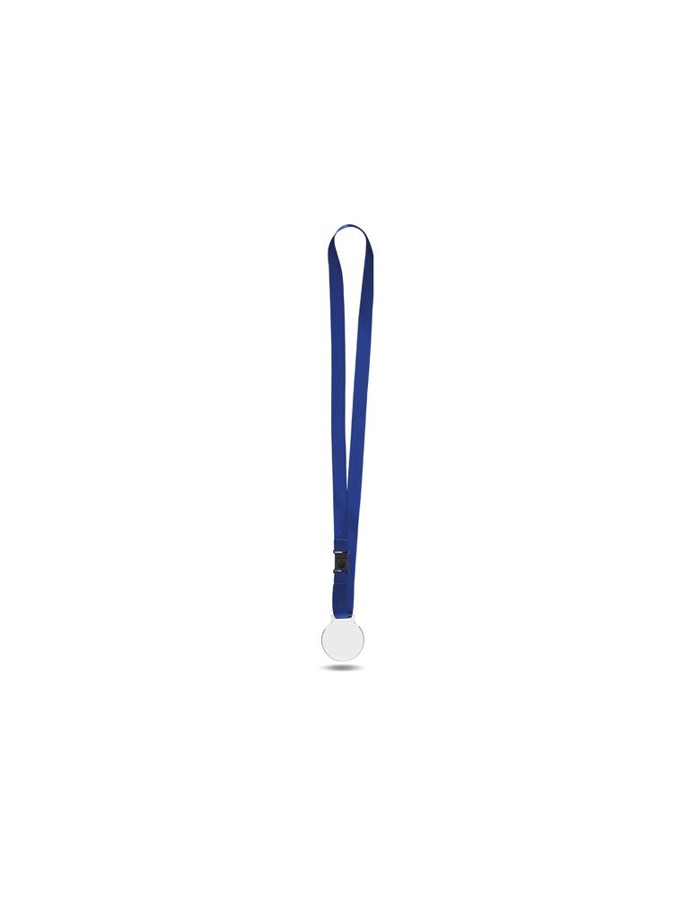 Médaille plastique (PMMA) ép 3 mm et maxi 30 cm² avec cordon satin - objet publicitaire