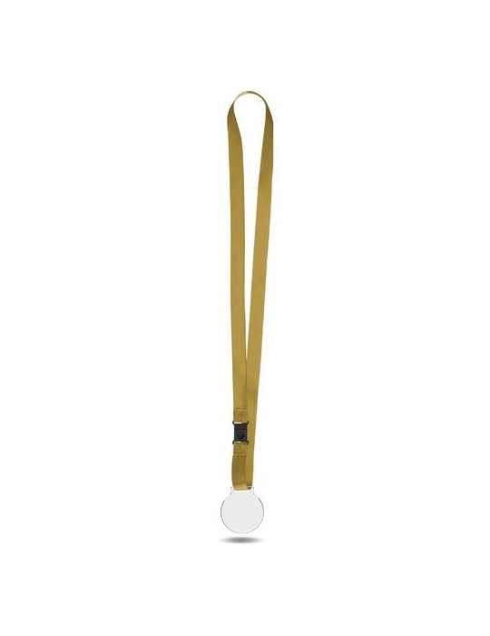 Médailles publicitaires en plastique (PMMA) épaisseur 3 mm et surface maximale 30 cm² avec cordon satin - Médaille objet publici