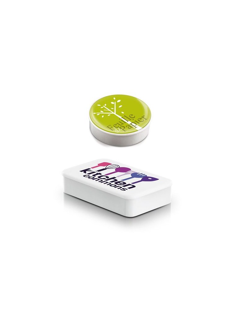 Aimant puissant rectangle 55x34 mm - support de plan - Magnet personnalisable avec votre logo