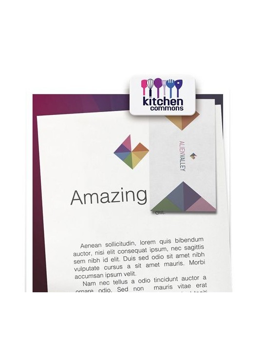 Magnet rectangle 55x34 mm - aimant puissant, support de plan - objet publicitaire