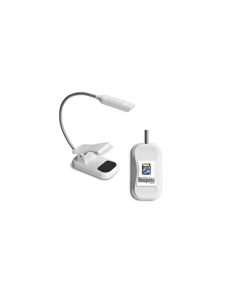 Lampe flexible à pince pour lecture - objet publicitaire marquage laser ultra précis