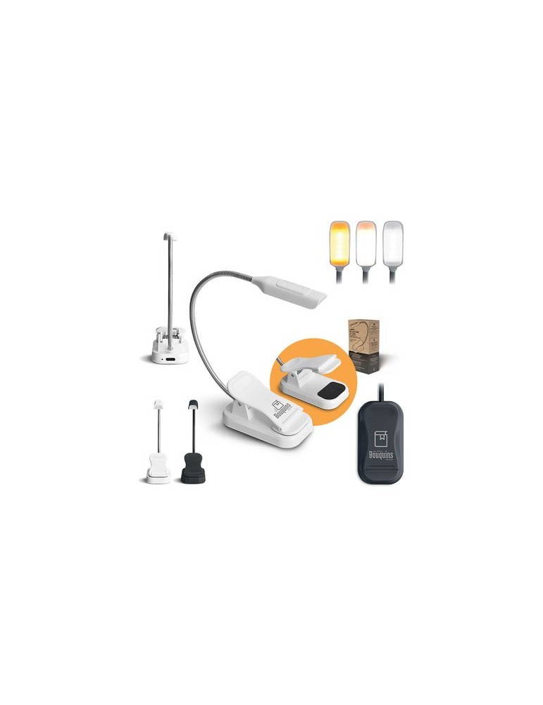 Lampe flexible à pince pour lecture - objet publicitaire personnalisable avec votre logo
