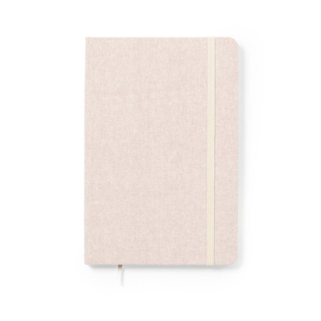 Bloc Notes Éco-responsable Personnalisé pas cher - Chancy Matières : coton recyclé Couleurs : noir marquage couleur éclatante