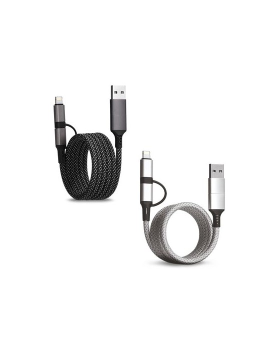 Câble de charge 6 en 1 à enroulement magnétique - objet publicitaire
