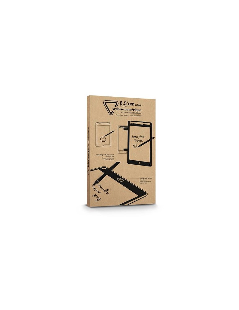 Tablette numérique LCD colorée anti-effacement 8.5 pouces - Ardoise goodies entreprise design