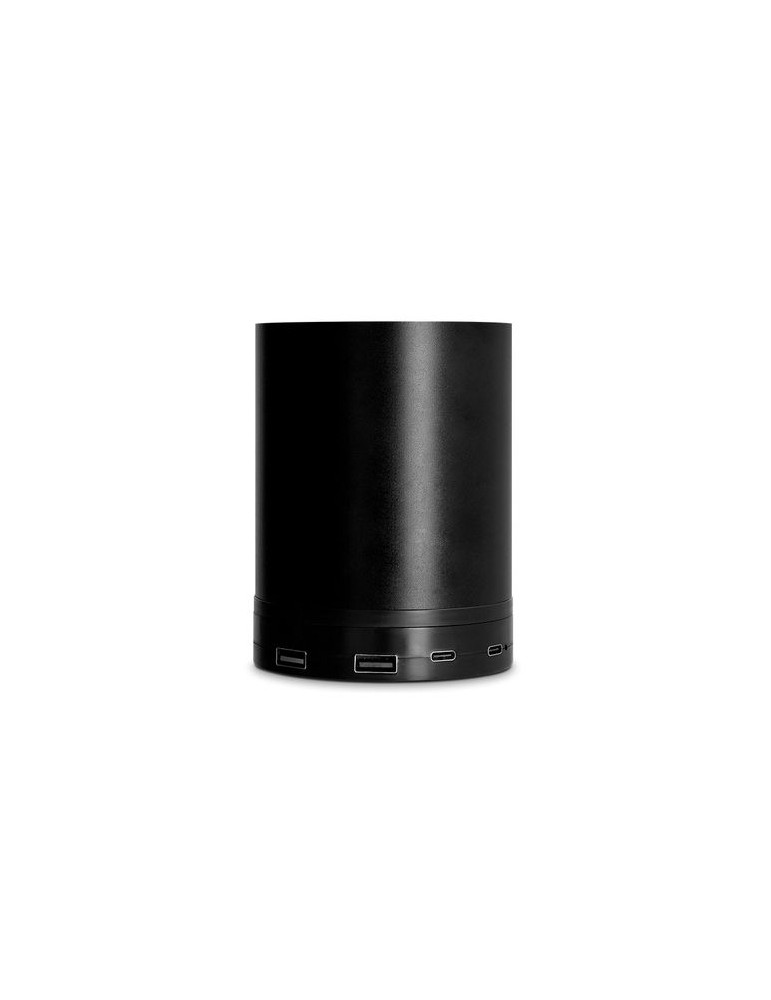 Chargeur induction 10W  avec fonction hub et pot à crayons en alu - objet publicitaire personnalisable avec votre logo