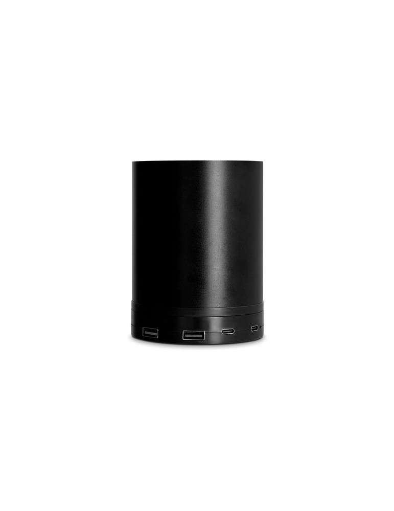 Chargeur induction 10W  avec fonction hub et pot à crayons en alu - objet publicitaire livraison express 24h 48h