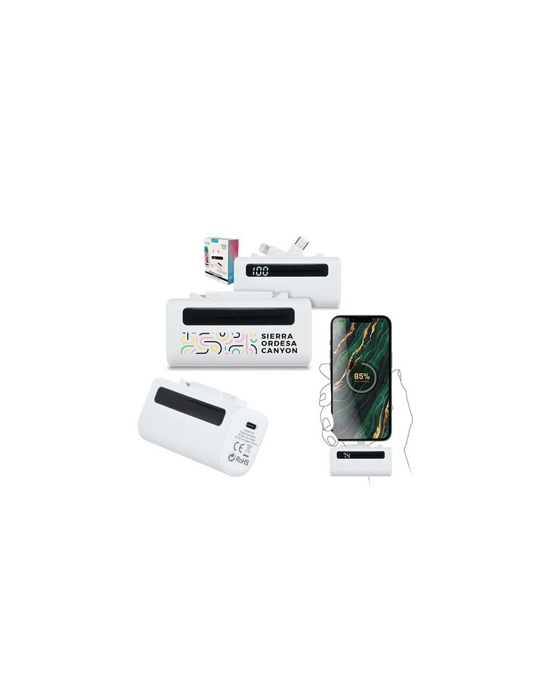 Batterie externe compacte  5000 mAh en rABS - Power Bank