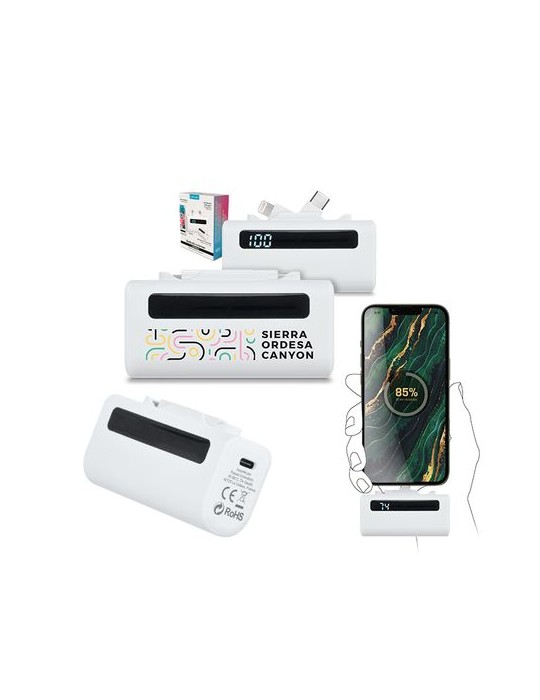 Batterie externe power bank compacte 5000 mAh en rABS - objet publicitaire