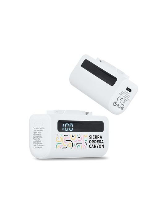 Batterie externe compacte  5000 mAh en rABS - Power Bank cadeau entreprise pas cher
