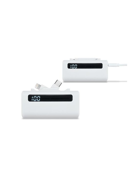 Batterie externe compacte  5000 mAh en rABS - Power Bank goodies publicitaire événementiel