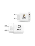 Chargeur rapide secteur 30 W avec sorties USB QC et Type-C PD cadeau entreprise pas cher