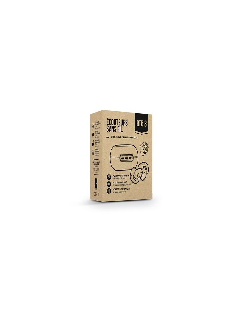 Écouteur sans fil Bluetooth 5.3 - Modèle moderne marquage laser ultra précis