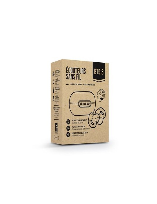 Écouteur sans fil Bluetooth 5.3 - Modèle moderne marquage laser ultra précis