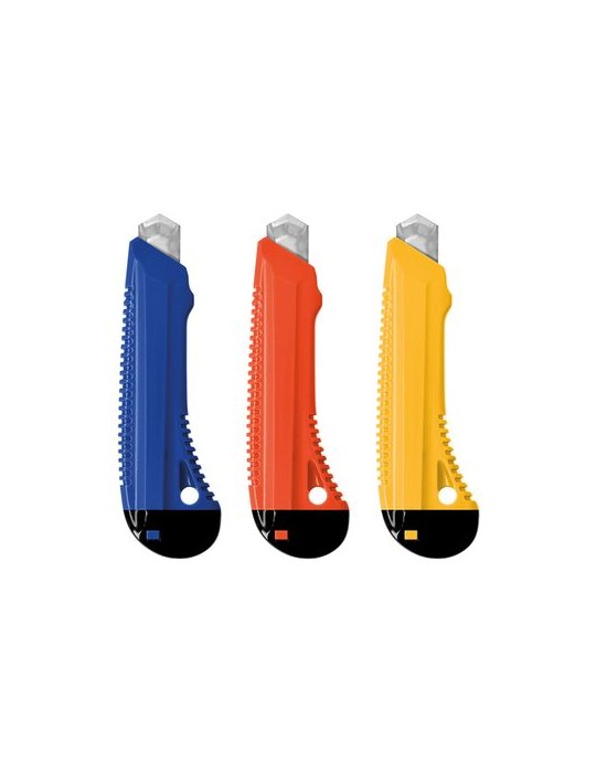 Cutter professionnel en plastique avec guide en métal et blocage de lame marquage laser ultra précis