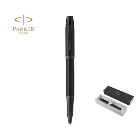 Stylo Écriture Élégant Personnalisé pas cher Roller Achromatic Matières : acier inoxydable Couleurs : noir personnalisable avec 