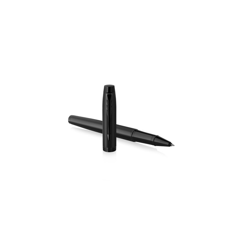 Stylo Écriture Élégant Personnalisé pas cher Roller Achromatic Matières : acier inoxydable Couleurs : noir cadeau entreprise pas