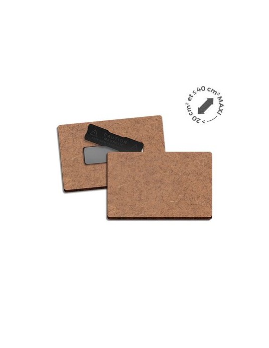 Badge  personnalisé MDF épaisseur 3 mm avec aimant, dimensions entre 20 cm² et 40 cm² - BADGE personnalisable avec votre logo