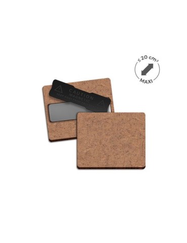 Badge MDF ép. 3 mm avec aimant entre 20 cm2 et 40 cm2 maxi publicitaire 2