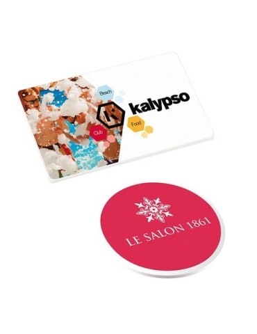 Badge plastique personnalisable ép. 2 mm avec pince-épingle et aimant - Publicitaire 2